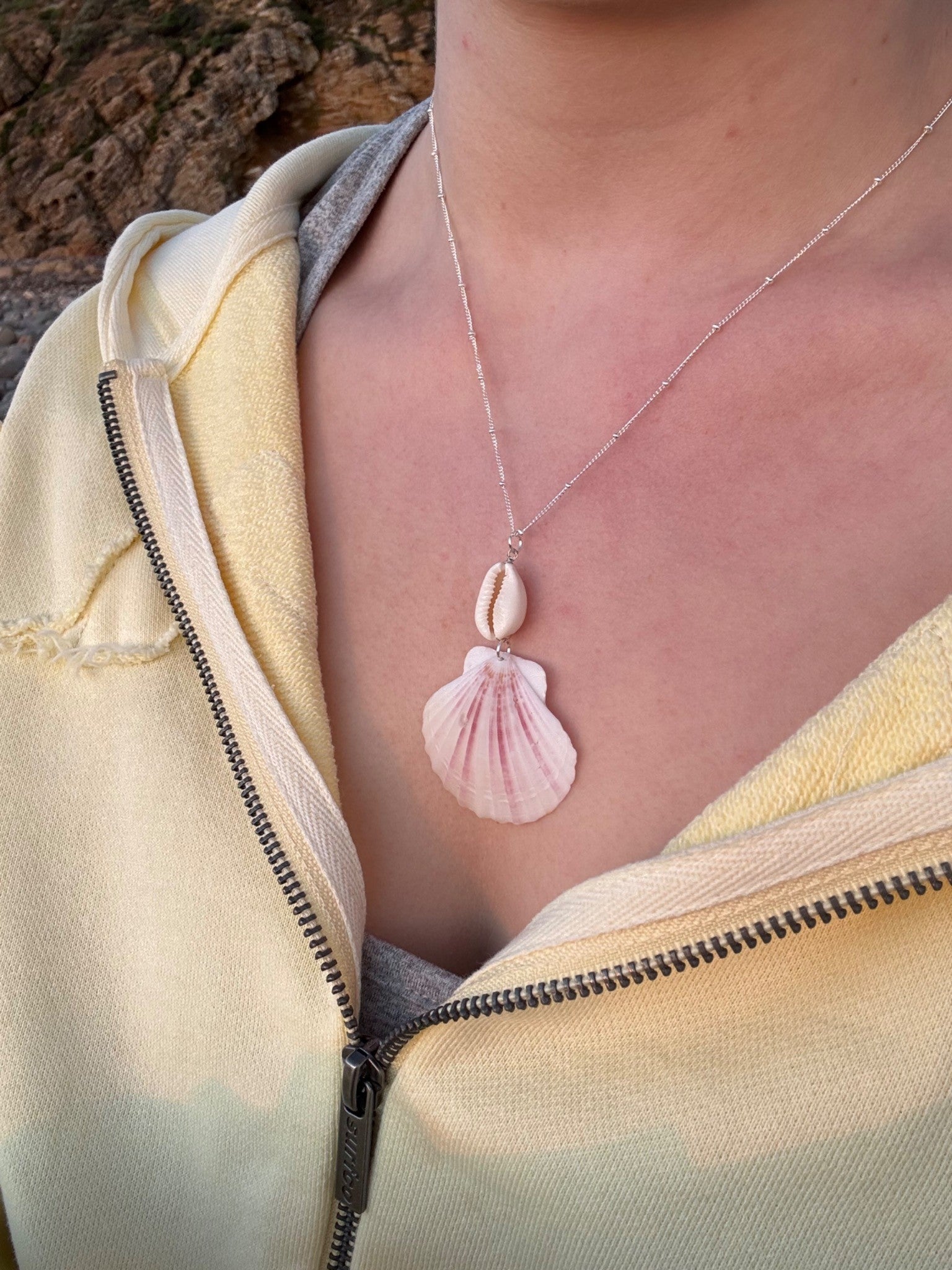 Cowrie & Scallop Necklace