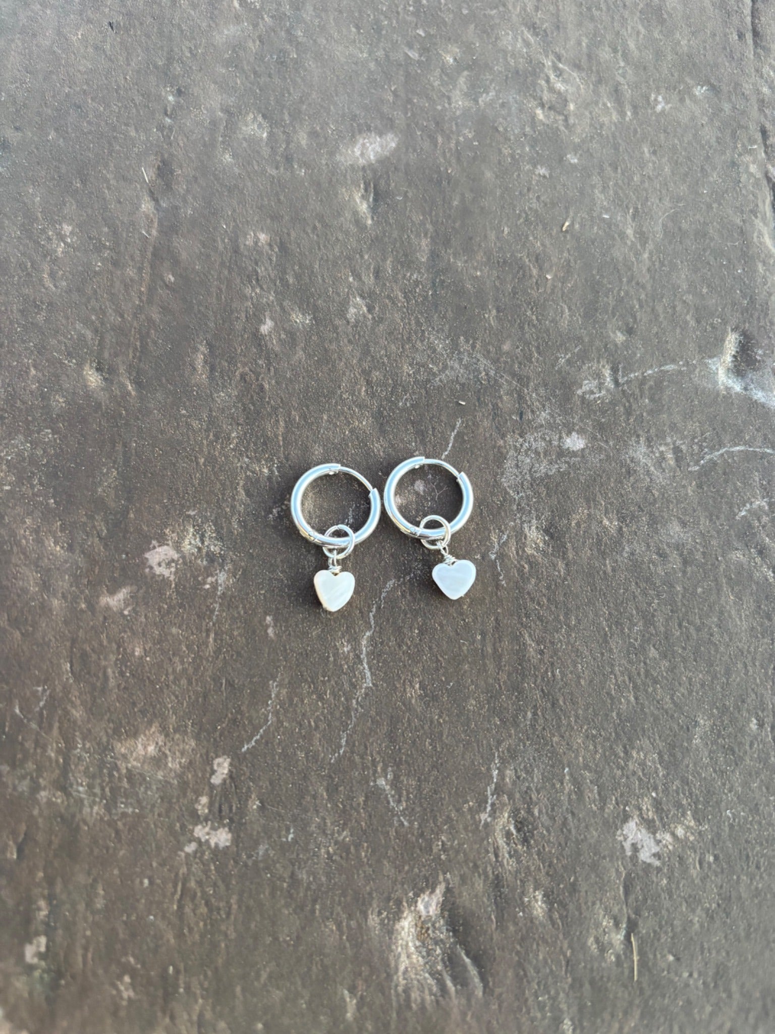 Pearl Heart Earrings