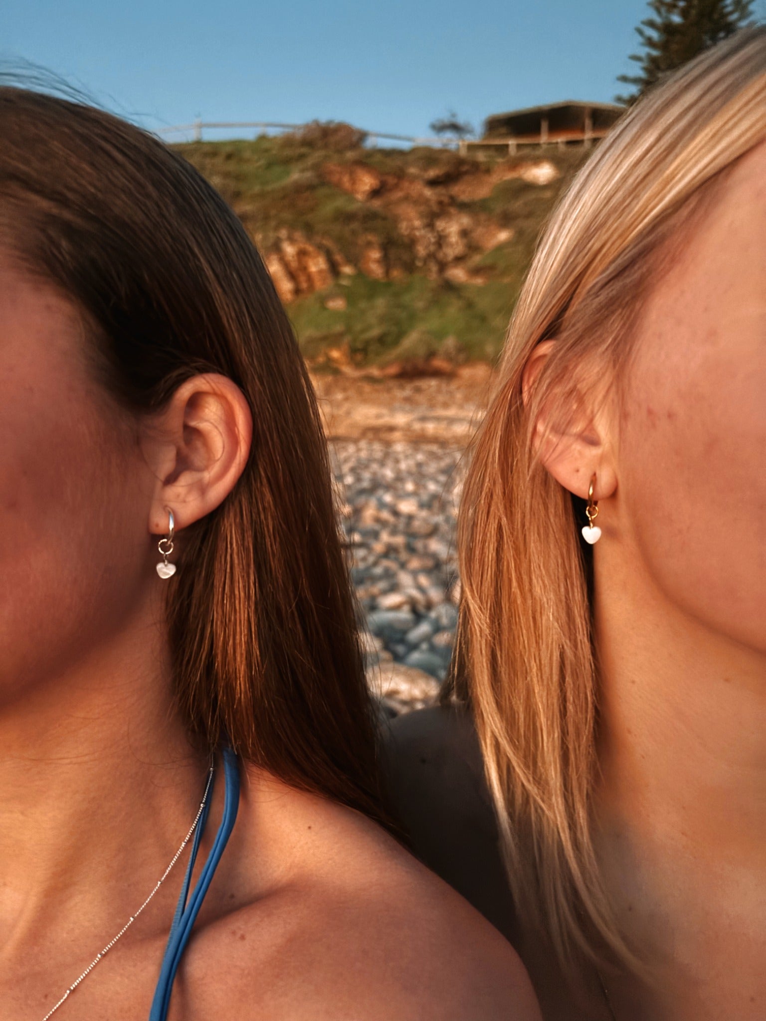 Pearl Heart Earrings