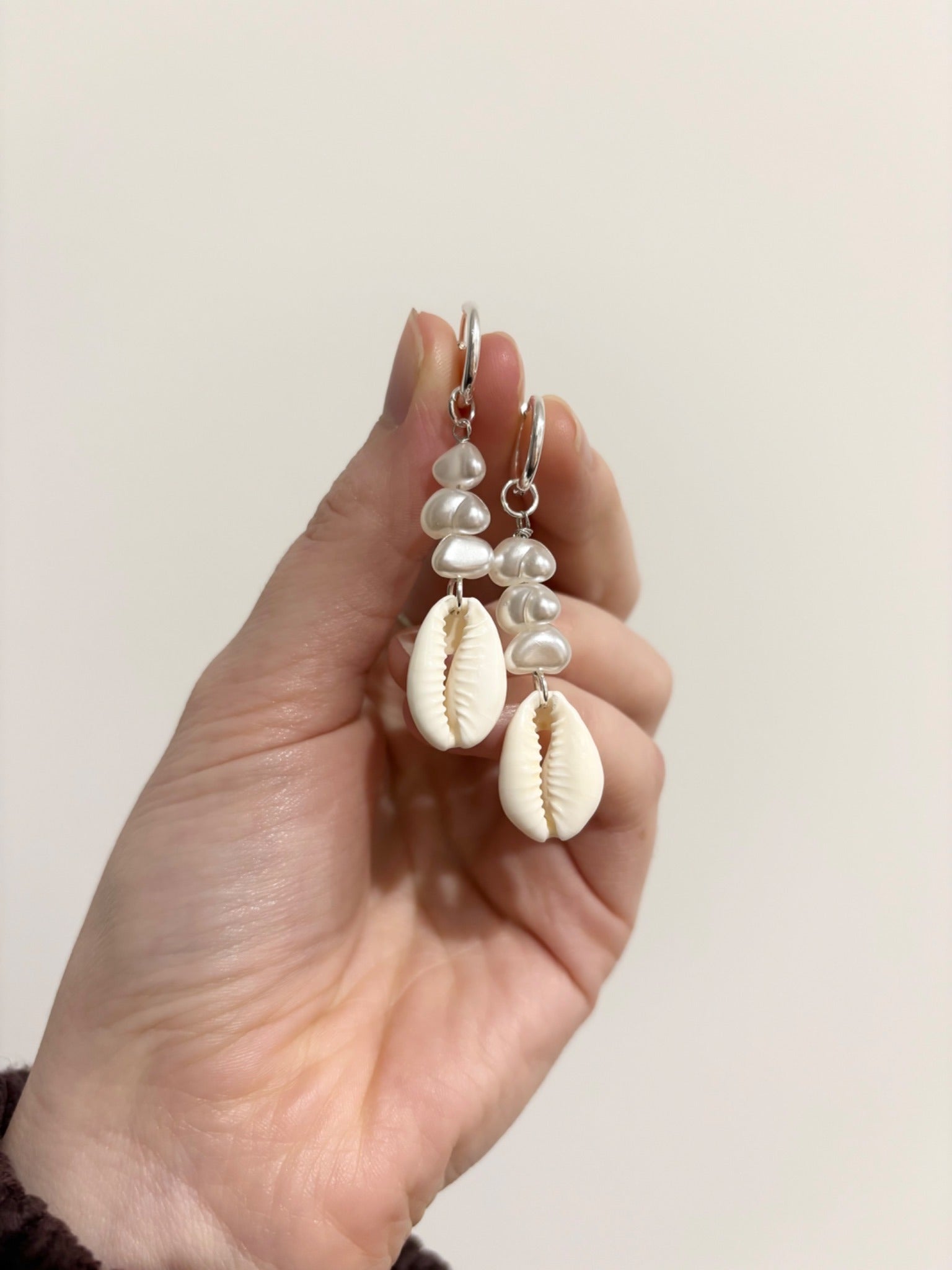 Cowrie Pearl Earrings
